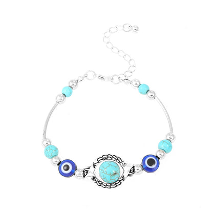 Vintage Alloy Bracelet with Butterfly and Turtle Designs