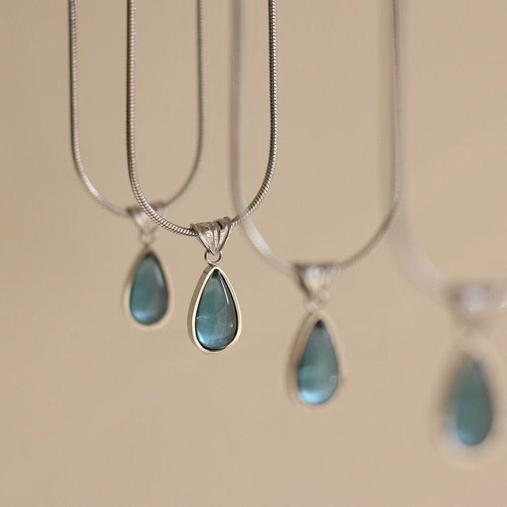 Mermaid’s Tears Water Drop Necklace — Titanium Steel