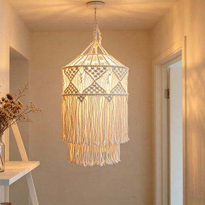 Handwoven Bohemian Lampshade Cover