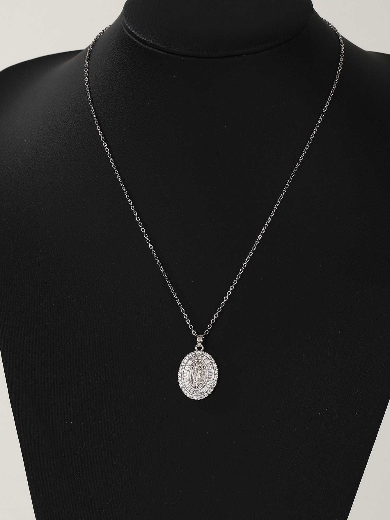 Virgin Mary Zircon Pendant Necklace | Gold & Silver | 25 Styles