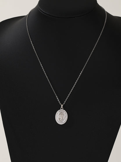 Virgin Mary Zircon Pendant Necklace | Gold & Silver | 25 Styles