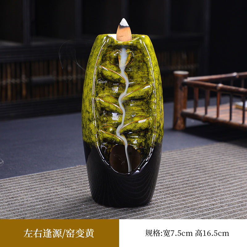 Backflow Incense Burner — Kiln Glaze Ceramic