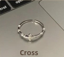 Geometric 925 Sterling Silver Adjustable Ring