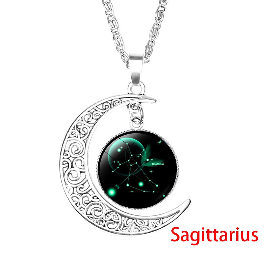 Galaxy Constellation Zodiac Pendant Necklace