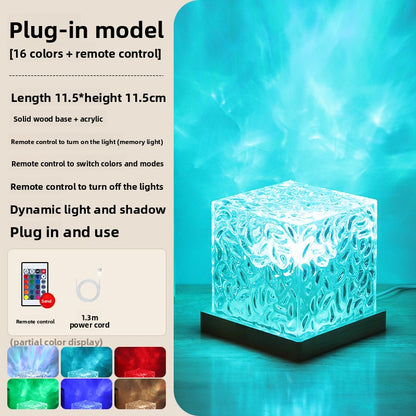Water Ripple & Aurora Projection Night Light