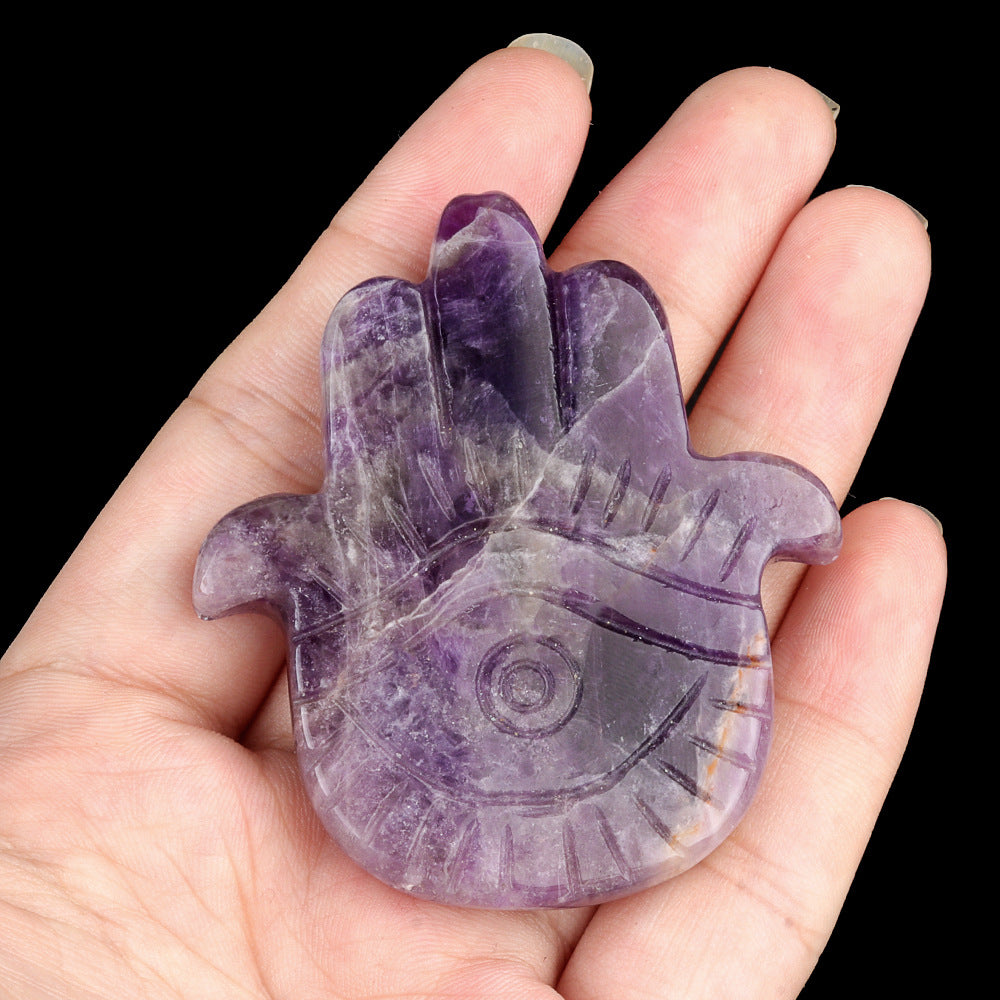 Natural Crystal Palm Angel Eye Ornament