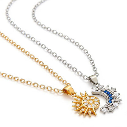 Magnetic Sun and Moon Clavicle Chain