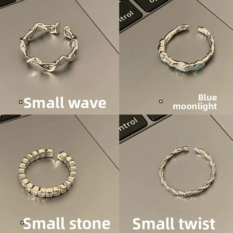 Geometric 925 Sterling Silver Adjustable Ring