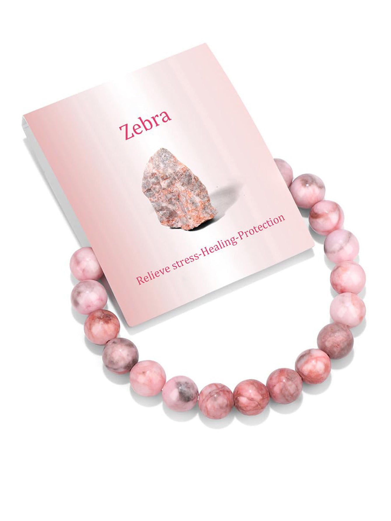 8mm Natural Stone Elastic Crystal Bracelet Set