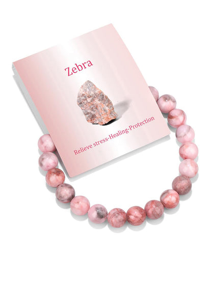 8mm Natural Stone Elastic Crystal Bracelet Set