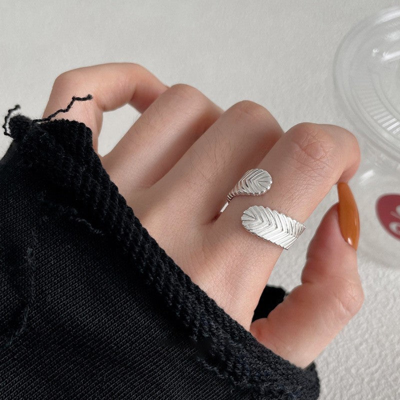 Geometric 925 Sterling Silver Adjustable Ring