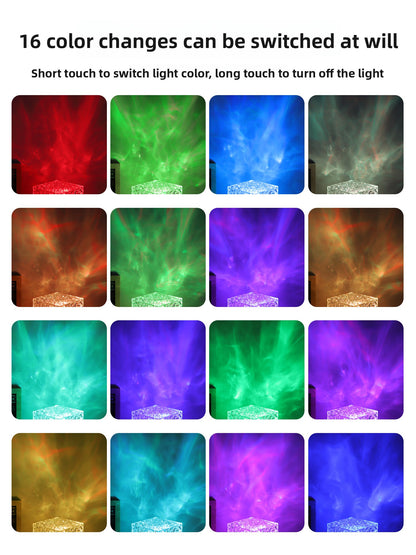 Water Ripple & Aurora Projection Night Light
