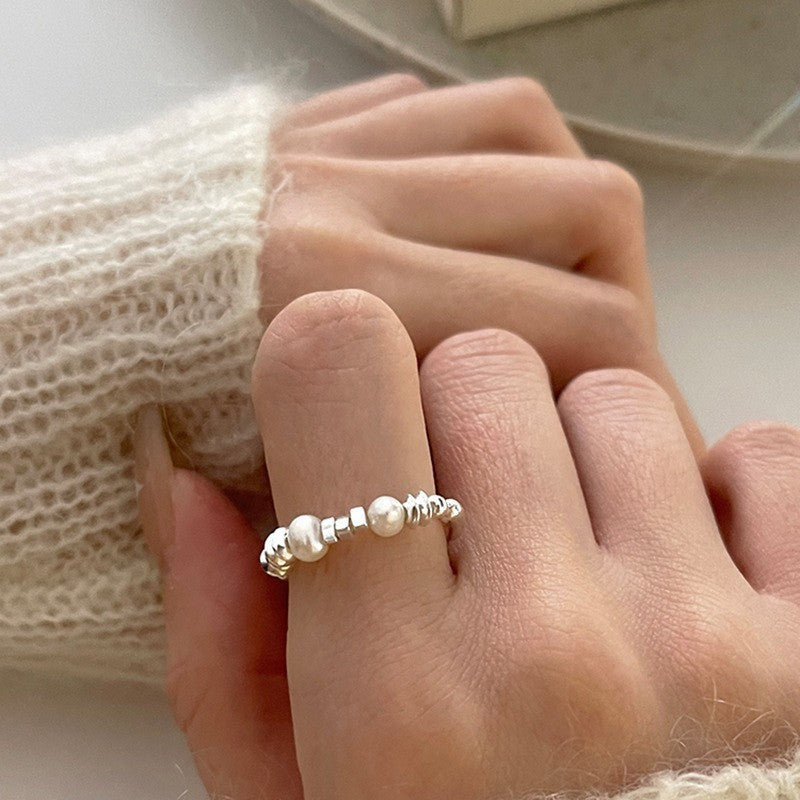 S925 Sterling Silver Geometric Open Ring