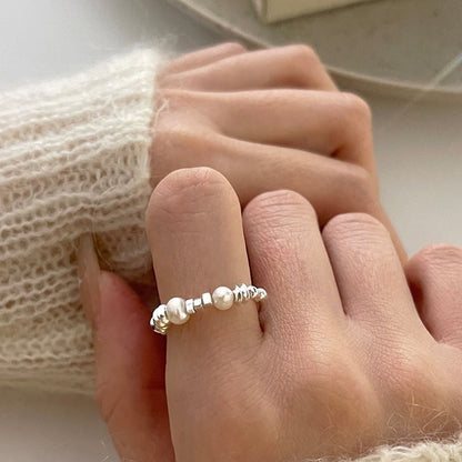 S925 Sterling Silver Geometric Open Ring
