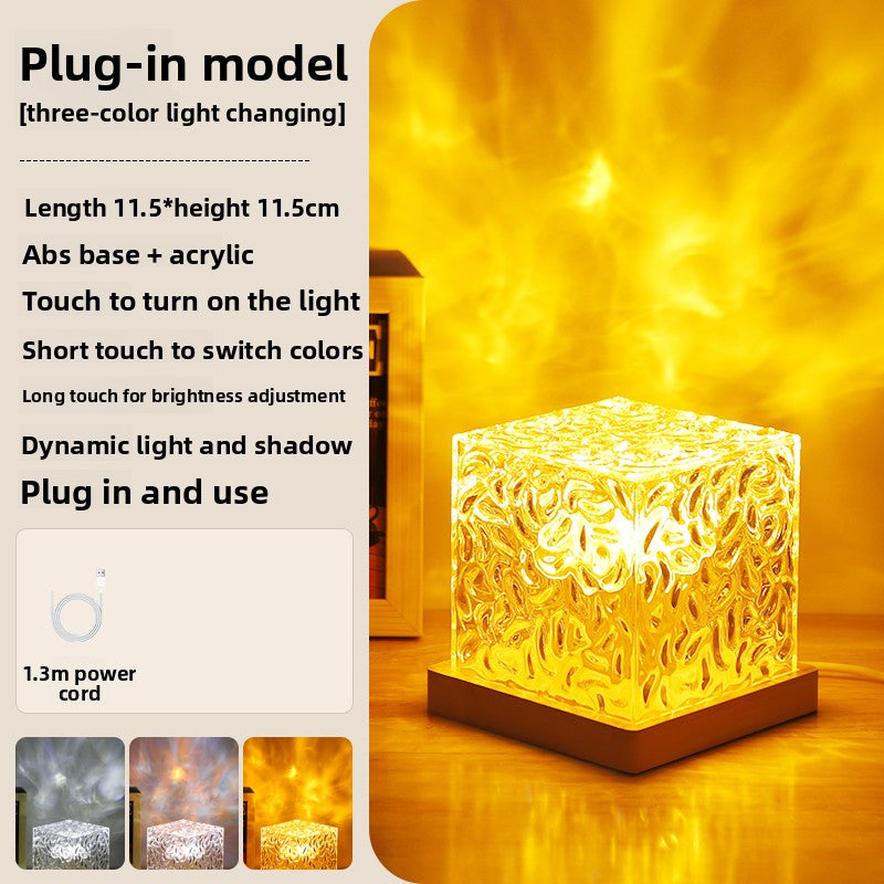 Water Ripple & Aurora Projection Night Light