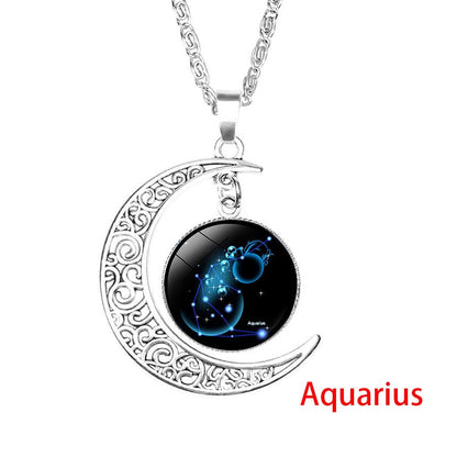 Galaxy Constellation Zodiac Pendant Necklace