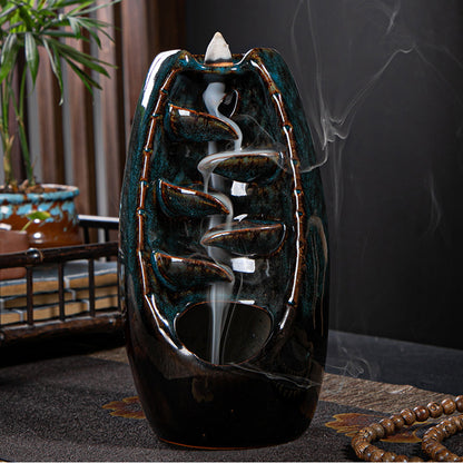 Backflow Incense Burner — Kiln Glaze Ceramic