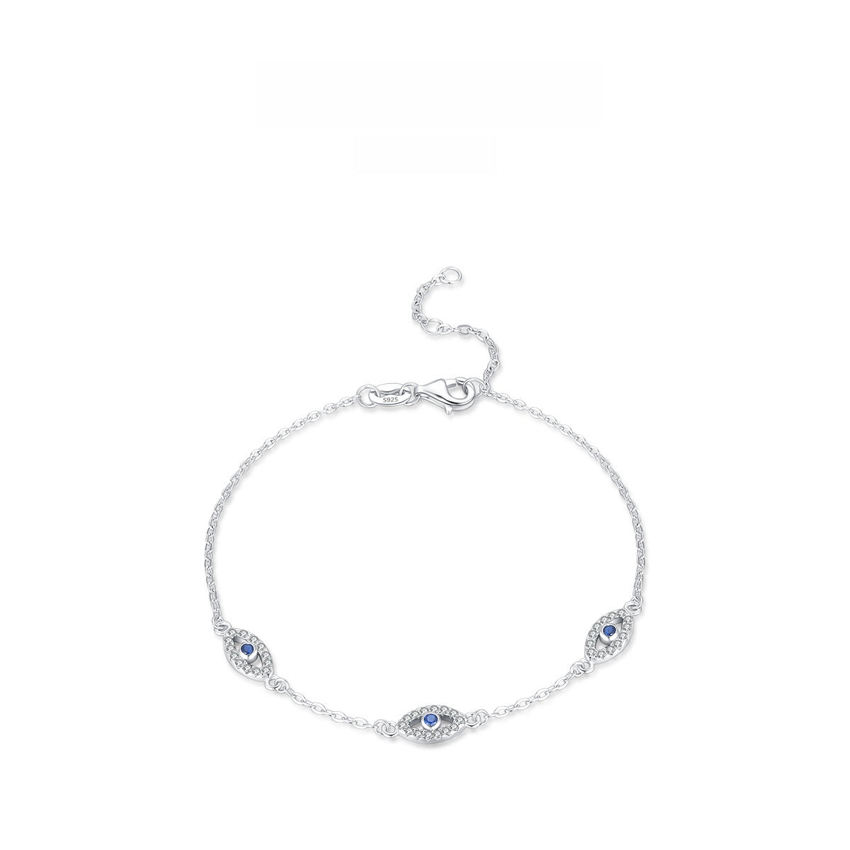 S925 Sterling Silver Evil Eye Bracelet