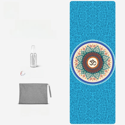 Foldable Suede Yoga Mat — Natural Rubber Base