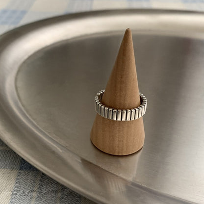 Geometric 925 Sterling Silver Adjustable Ring