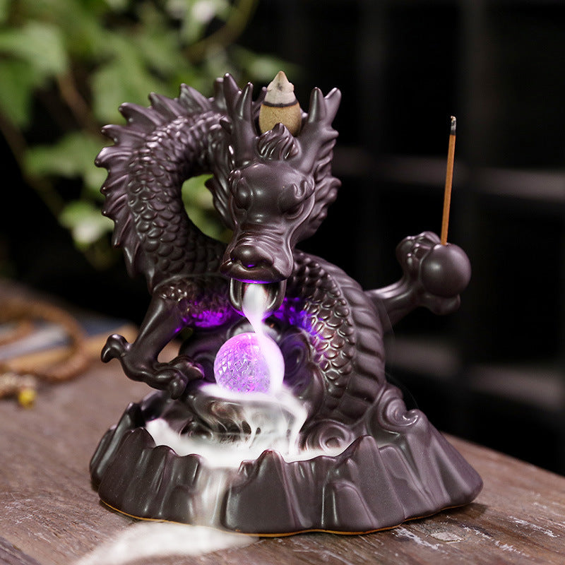 Chinese Dragon Ceramic Backflow Incense Burner
