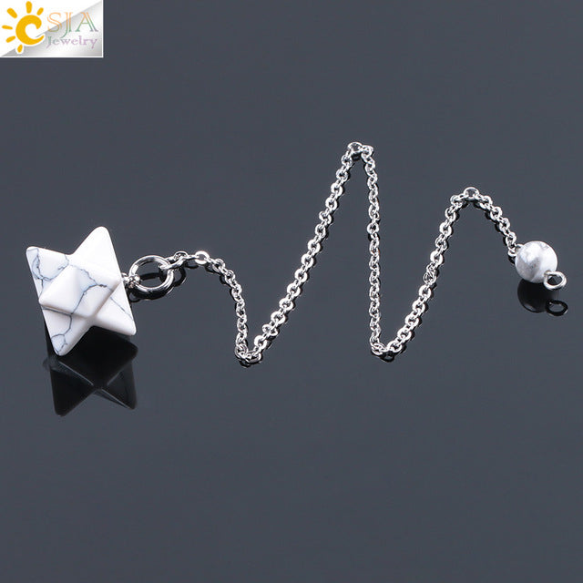 Merkabah Gemstone Pendulum