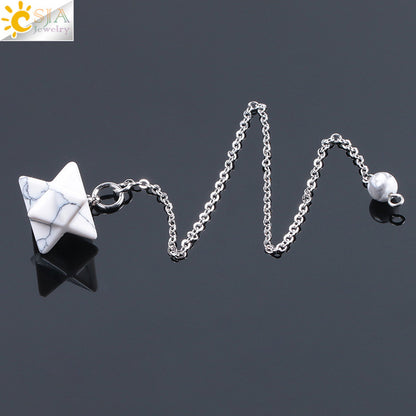 Merkabah Gemstone Pendulum