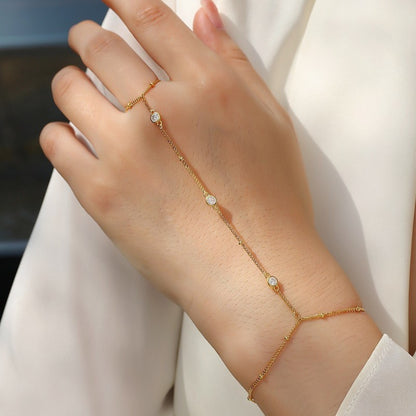 Geometric Stackable Moissanite Silver Bracelet