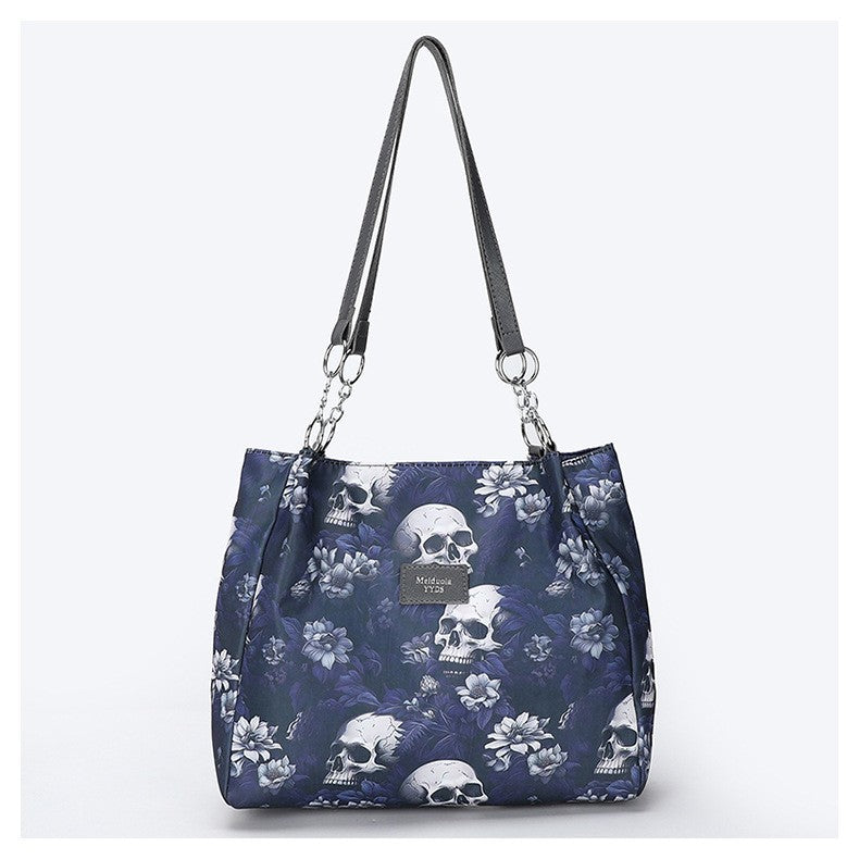 Gothic Skull PU Tote Bag