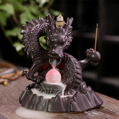 Chinese Dragon Ceramic Backflow Incense Burner