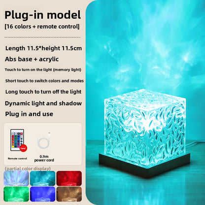 Water Ripple & Aurora Projection Night Light