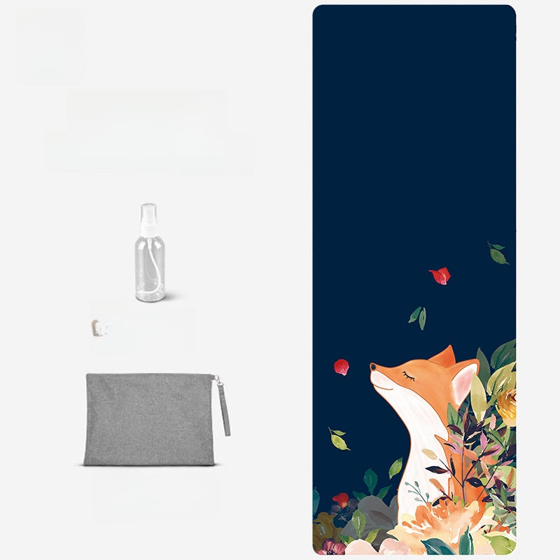 Foldable Suede Yoga Mat — Natural Rubber Base
