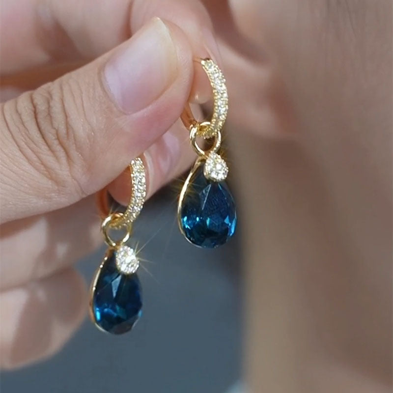 Crystal Water Drop Earrings