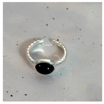Geometric 925 Sterling Silver Adjustable Ring