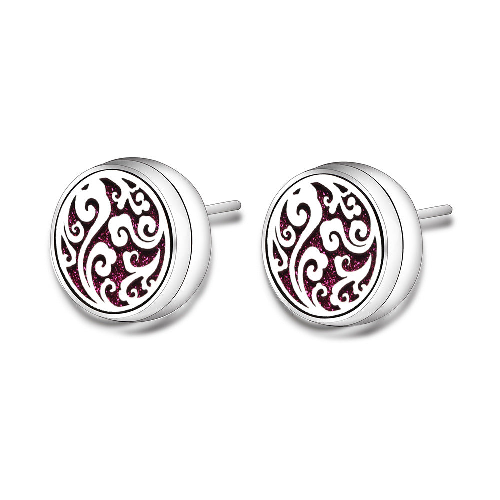 Stainless Steel Angel Wings Aromatherapy Earrings