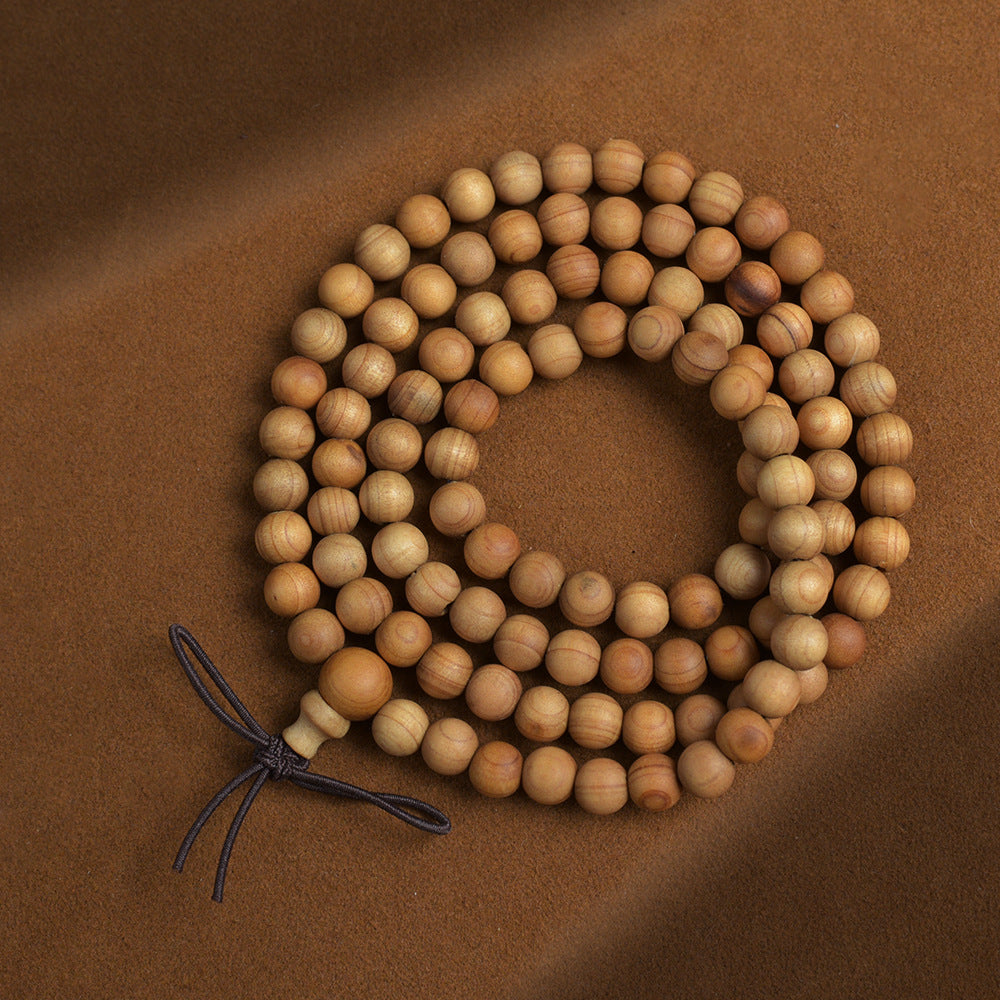 Taihang Yabei Wood 108 Bead Buddhist Rosary Bracelet | Handcrafted | 7 Sizes