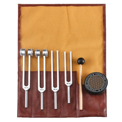 Aluminum Alloy Tuning Forks Set with Leather Case