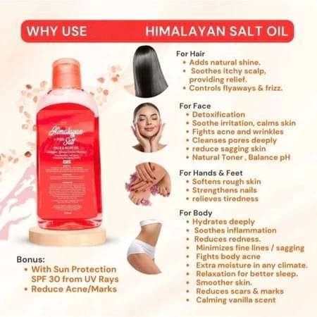 Himalayan Pink Salt Facial Oil SPF30 | Face & Body | 100ml