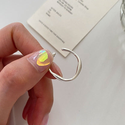 Geometric 925 Sterling Silver Adjustable Ring