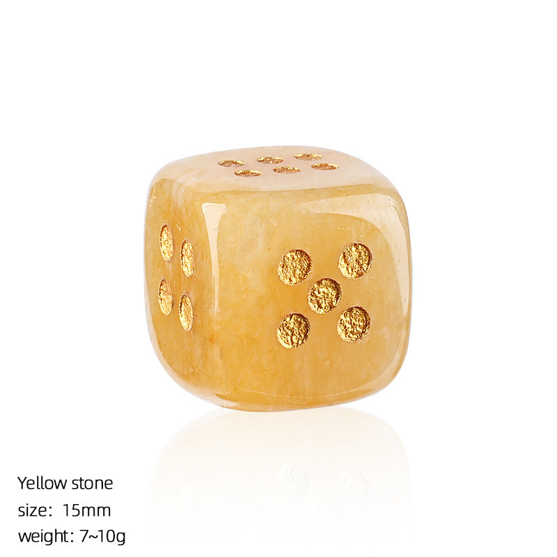 Natural Stone Dice — Laser Engraved Semi-Precious
