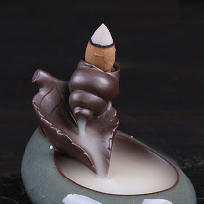 Maitreya Buddha Ceramic Backflow Incense Burner