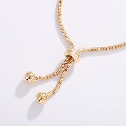 Adjustable Copper Geometric Bead Bracelet