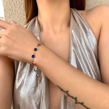 Colorful Polka Dot Long Necklace Bracelet