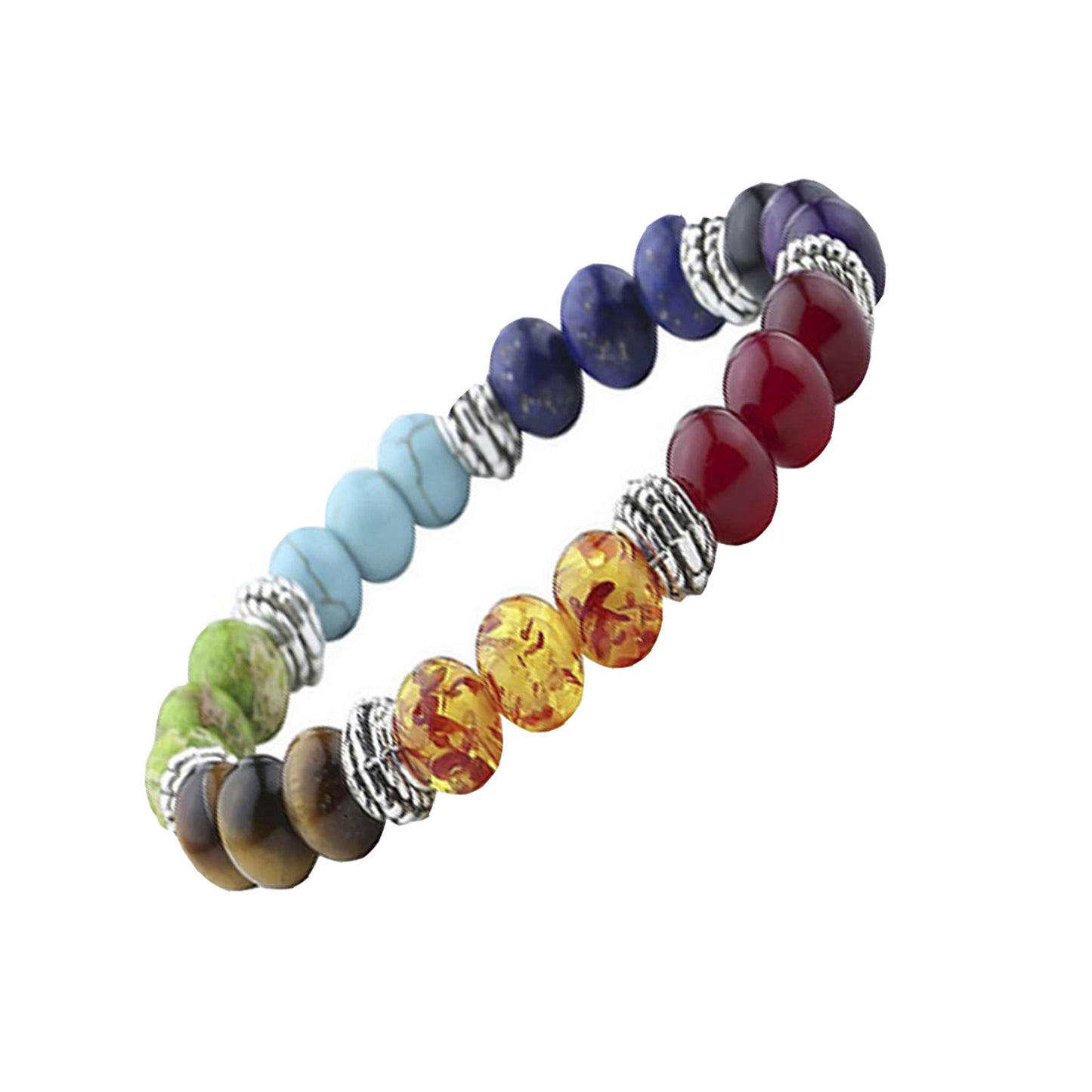 Handmade Natural Stone Rainbow Bead Bracelet