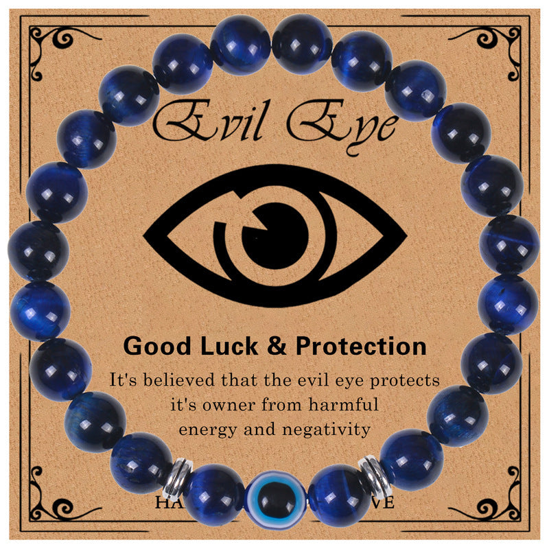 Evil Eye Tiger Eye Stone Bracelet