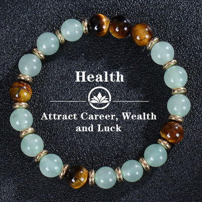 Elastic Tiger Eye Stone Bead Bracelet