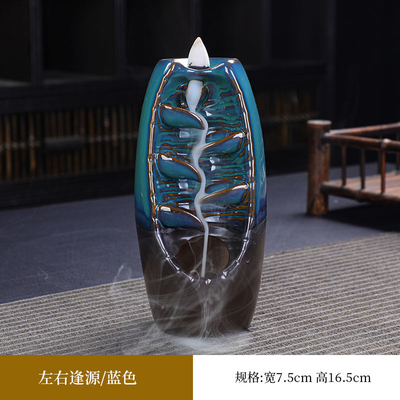 Backflow Incense Burner — Kiln Glaze Ceramic