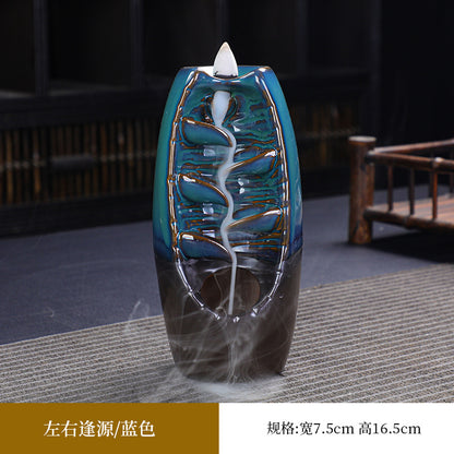 Backflow Incense Burner — Kiln Glaze Ceramic