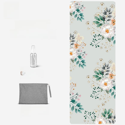 Foldable Suede Yoga Mat — Natural Rubber Base