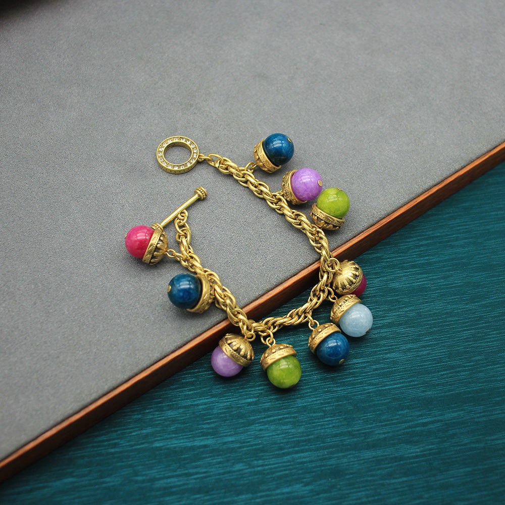 French Retro Crystal Bead Bracelet